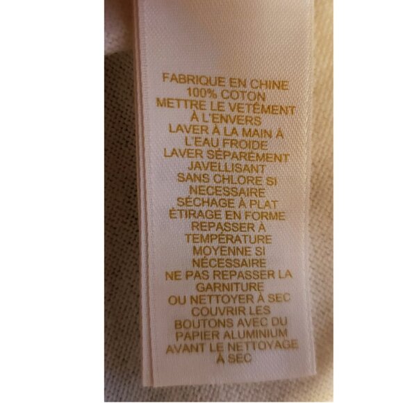 Kate Spade New York White Cardigan with Green and Gold Jeweled Detailing Size-M - Picture 10 of 10